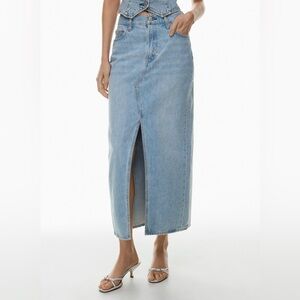 the 90s vintage maxi jean skirt denim forum aritzia